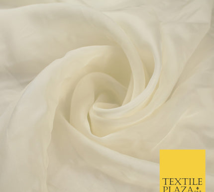 OVER 60 COLOURS Premium Plain ORGANZA Sheer Fabric Voile Dress Wedding 44"