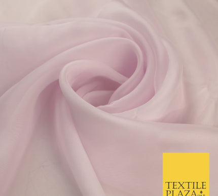 OVER 60 COLOURS Premium Plain ORGANZA Sheer Fabric Voile Dress Wedding 44"