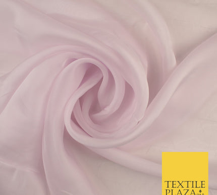 OVER 60 COLOURS Premium Plain ORGANZA Sheer Fabric Voile Dress Wedding 44"