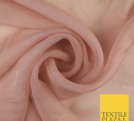 OVER 60 COLOURS Premium Plain ORGANZA Sheer Fabric Voile Dress Wedding 44"