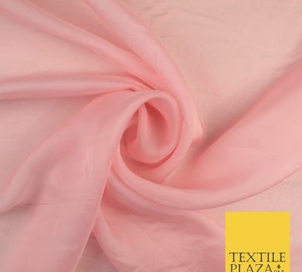 OVER 60 COLOURS Premium Plain ORGANZA Sheer Fabric Voile Dress Wedding 44"