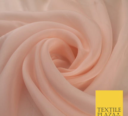 OVER 60 COLOURS Premium Plain ORGANZA Sheer Fabric Voile Dress Wedding 44"