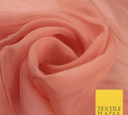 OVER 60 COLOURS Premium Plain ORGANZA Sheer Fabric Voile Dress Wedding 44"