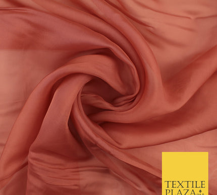 OVER 60 COLOURS Premium Plain ORGANZA Sheer Fabric Voile Dress Wedding 44"