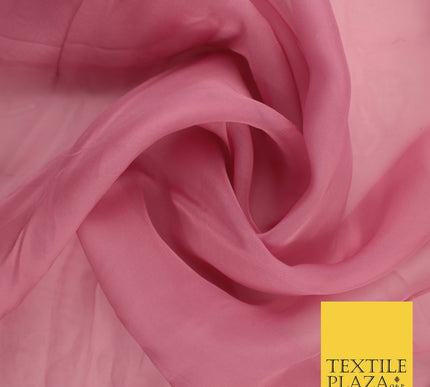 OVER 60 COLOURS Premium Plain ORGANZA Sheer Fabric Voile Dress Wedding 44"