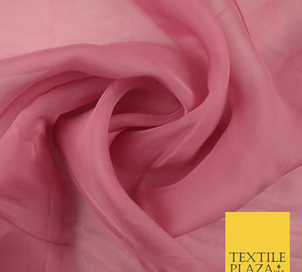 OVER 60 COLOURS Premium Plain ORGANZA Sheer Fabric Voile Dress Wedding 44"