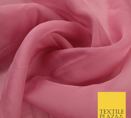 OVER 60 COLOURS Premium Plain ORGANZA Sheer Fabric Voile Dress Wedding 44"