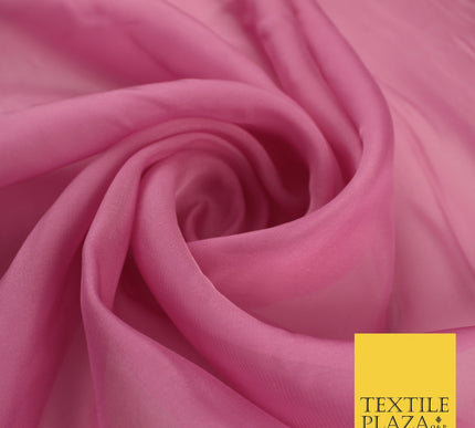 OVER 60 COLOURS Premium Plain ORGANZA Sheer Fabric Voile Dress Wedding 44"