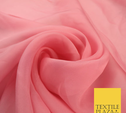 OVER 60 COLOURS Premium Plain ORGANZA Sheer Fabric Voile Dress Wedding 44"