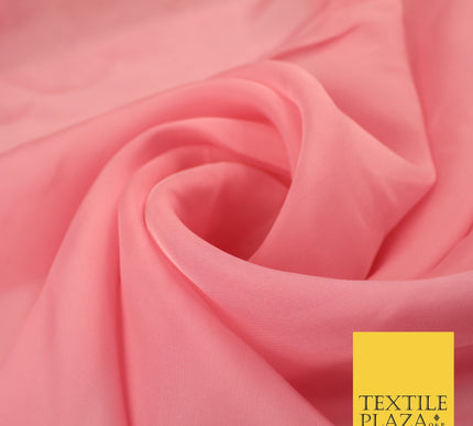 OVER 60 COLOURS Premium Plain ORGANZA Sheer Fabric Voile Dress Wedding 44"