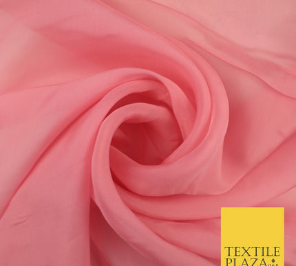 OVER 60 COLOURS Premium Plain ORGANZA Sheer Fabric Voile Dress Wedding 44"
