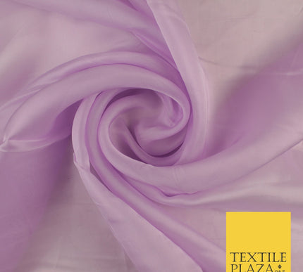 OVER 60 COLOURS Premium Plain ORGANZA Sheer Fabric Voile Dress Wedding 44"