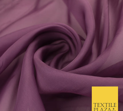 OVER 60 COLOURS Premium Plain ORGANZA Sheer Fabric Voile Dress Wedding 44"