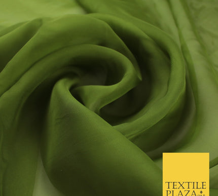 OVER 60 COLOURS Premium Plain ORGANZA Sheer Fabric Voile Dress Wedding 44"