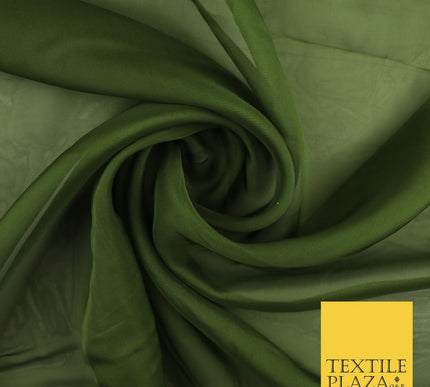 OVER 60 COLOURS Premium Plain ORGANZA Sheer Fabric Voile Dress Wedding 44"