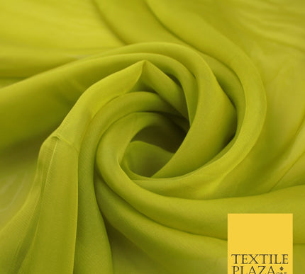 OVER 60 COLOURS Premium Plain ORGANZA Sheer Fabric Voile Dress Wedding 44"