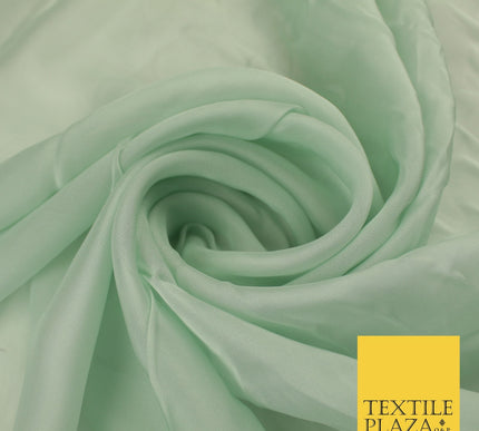 OVER 60 COLOURS Premium Plain ORGANZA Sheer Fabric Voile Dress Wedding 44"