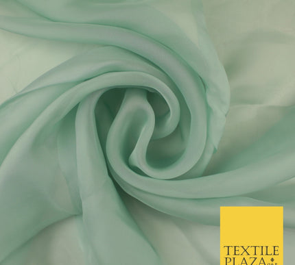 OVER 60 COLOURS Premium Plain ORGANZA Sheer Fabric Voile Dress Wedding 44"