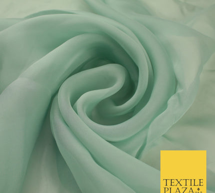 OVER 60 COLOURS Premium Plain ORGANZA Sheer Fabric Voile Dress Wedding 44"