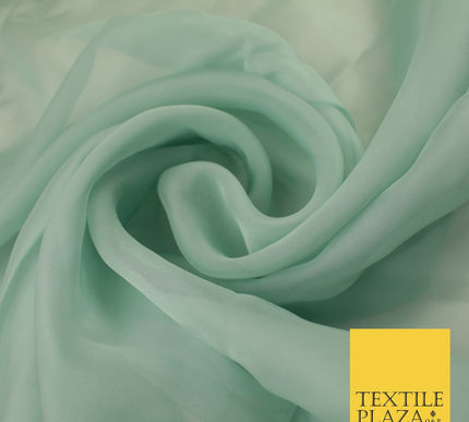 OVER 60 COLOURS Premium Plain ORGANZA Sheer Fabric Voile Dress Wedding 44"