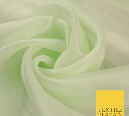 OVER 60 COLOURS Premium Plain ORGANZA Sheer Fabric Voile Dress Wedding 44"