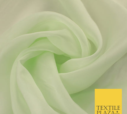 OVER 60 COLOURS Premium Plain ORGANZA Sheer Fabric Voile Dress Wedding 44"