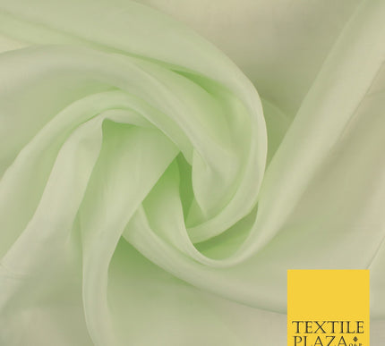 OVER 60 COLOURS Premium Plain ORGANZA Sheer Fabric Voile Dress Wedding 44"