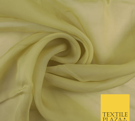 OVER 60 COLOURS Premium Plain ORGANZA Sheer Fabric Voile Dress Wedding 44"