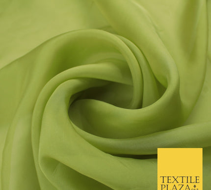 OVER 60 COLOURS Premium Plain ORGANZA Sheer Fabric Voile Dress Wedding 44"