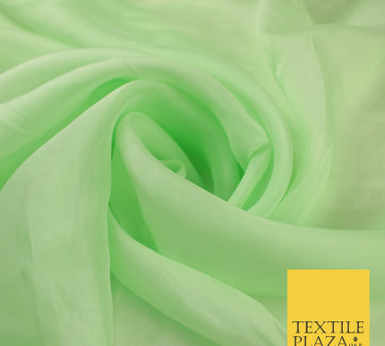 OVER 60 COLOURS Premium Plain ORGANZA Sheer Fabric Voile Dress Wedding 44"