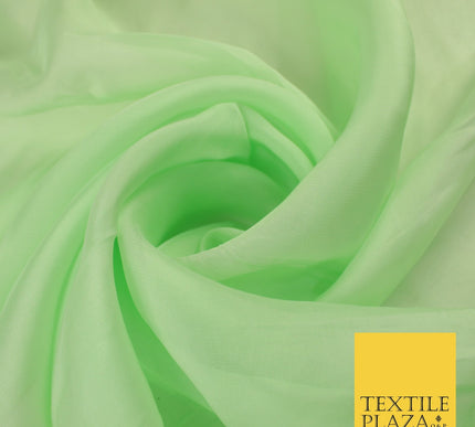 OVER 60 COLOURS Premium Plain ORGANZA Sheer Fabric Voile Dress Wedding 44"