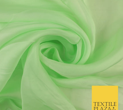 OVER 60 COLOURS Premium Plain ORGANZA Sheer Fabric Voile Dress Wedding 44"