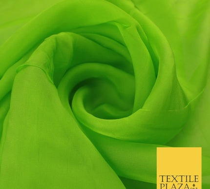 OVER 60 COLOURS Premium Plain ORGANZA Sheer Fabric Voile Dress Wedding 44"