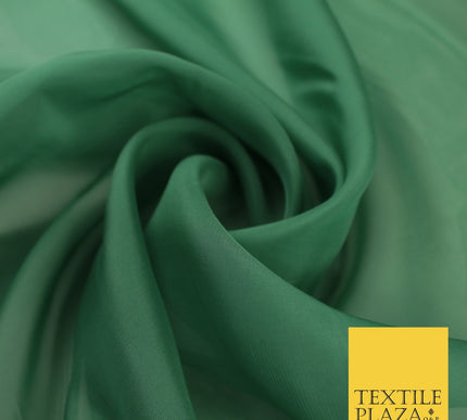 OVER 60 COLOURS Premium Plain ORGANZA Sheer Fabric Voile Dress Wedding 44"