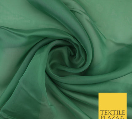 OVER 60 COLOURS Premium Plain ORGANZA Sheer Fabric Voile Dress Wedding 44"