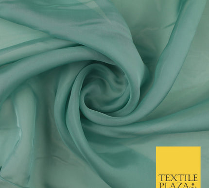 OVER 60 COLOURS Premium Plain ORGANZA Sheer Fabric Voile Dress Wedding 44"