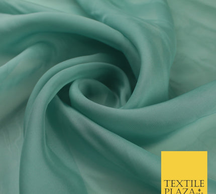 OVER 60 COLOURS Premium Plain ORGANZA Sheer Fabric Voile Dress Wedding 44"