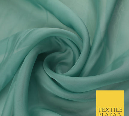 OVER 60 COLOURS Premium Plain ORGANZA Sheer Fabric Voile Dress Wedding 44"