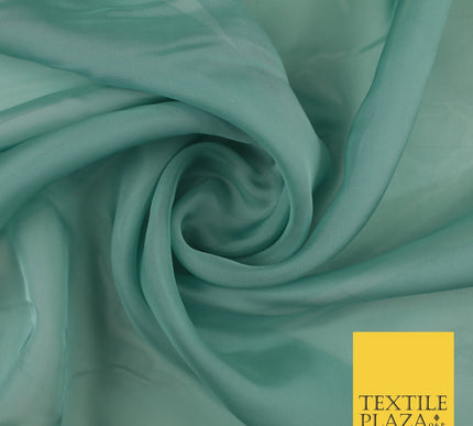 OVER 60 COLOURS Premium Plain ORGANZA Sheer Fabric Voile Dress Wedding 44"
