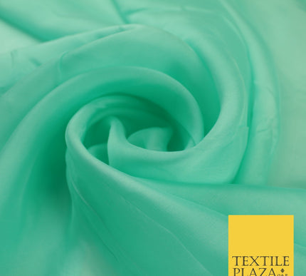 OVER 60 COLOURS Premium Plain ORGANZA Sheer Fabric Voile Dress Wedding 44"