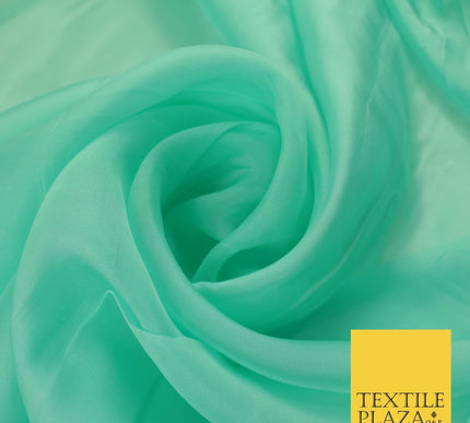 OVER 60 COLOURS Premium Plain ORGANZA Sheer Fabric Voile Dress Wedding 44"