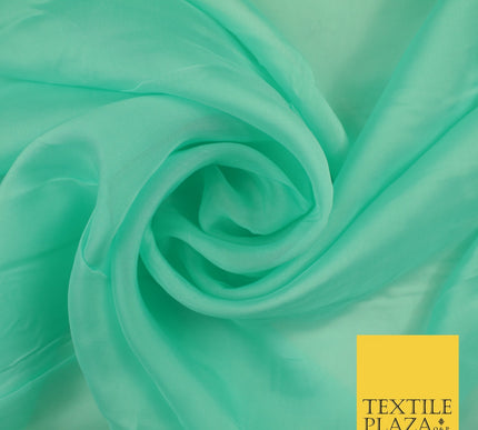 OVER 60 COLOURS Premium Plain ORGANZA Sheer Fabric Voile Dress Wedding 44"