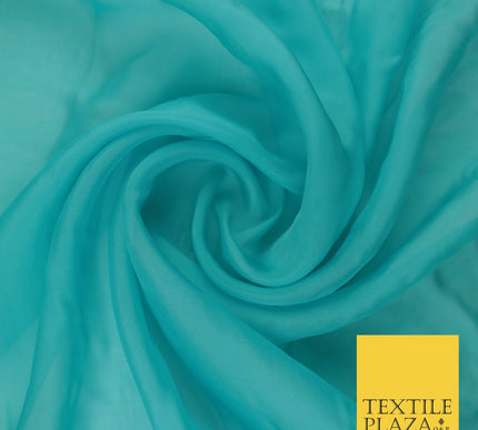 OVER 60 COLOURS Premium Plain ORGANZA Sheer Fabric Voile Dress Wedding 44"