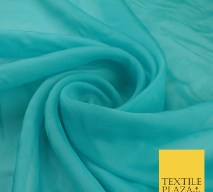 OVER 60 COLOURS Premium Plain ORGANZA Sheer Fabric Voile Dress Wedding 44"