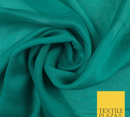 OVER 60 COLOURS Premium Plain ORGANZA Sheer Fabric Voile Dress Wedding 44"