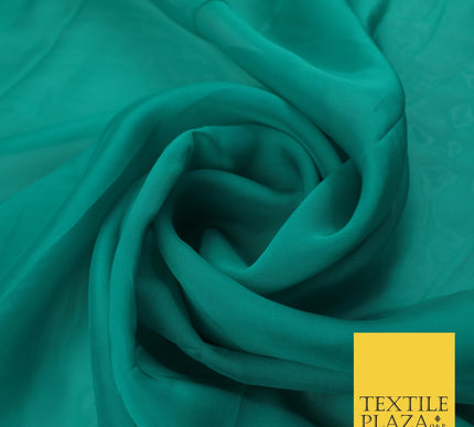 OVER 60 COLOURS Premium Plain ORGANZA Sheer Fabric Voile Dress Wedding 44"