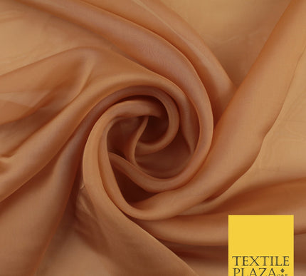 OVER 60 COLOURS Premium Plain ORGANZA Sheer Fabric Voile Dress Wedding 44"