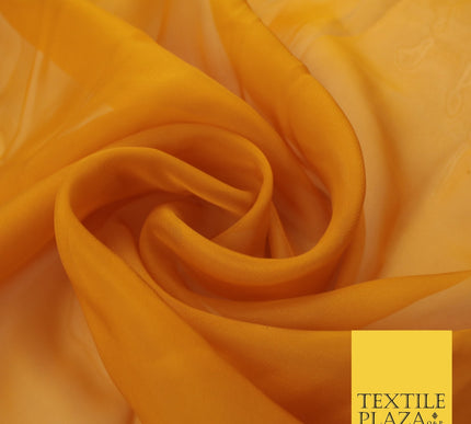 OVER 60 COLOURS Premium Plain ORGANZA Sheer Fabric Voile Dress Wedding 44"