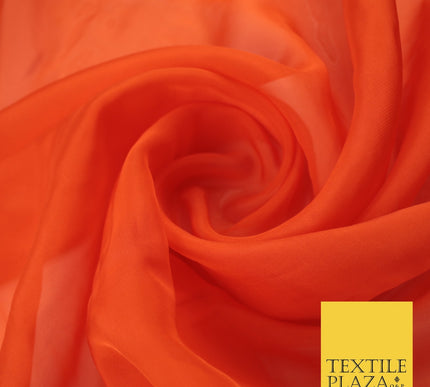 OVER 60 COLOURS Premium Plain ORGANZA Sheer Fabric Voile Dress Wedding 44"