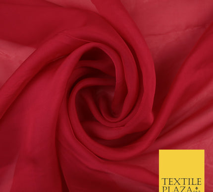 OVER 60 COLOURS Premium Plain ORGANZA Sheer Fabric Voile Dress Wedding 44"